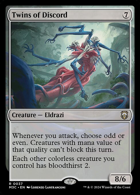 Preview image for the Twins of Discord single card for the collectable card game Magic: The Gathering.