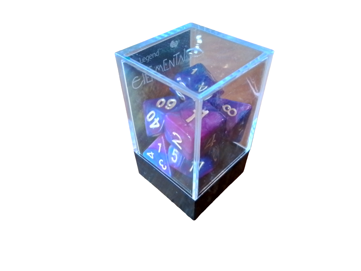 Elemental poly dice - Dark blue and Purple