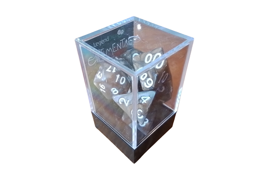 Elemental poly dice - Rose and Green