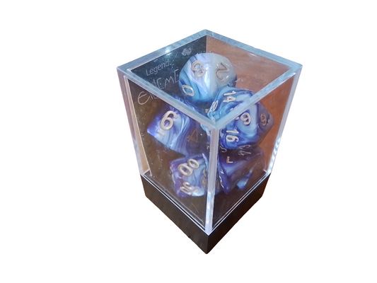 Elemental poly dice - Dark Purple and White