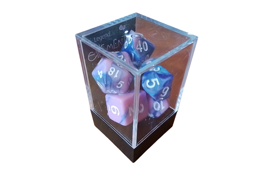 Elemental poly dice - Pink and Blue