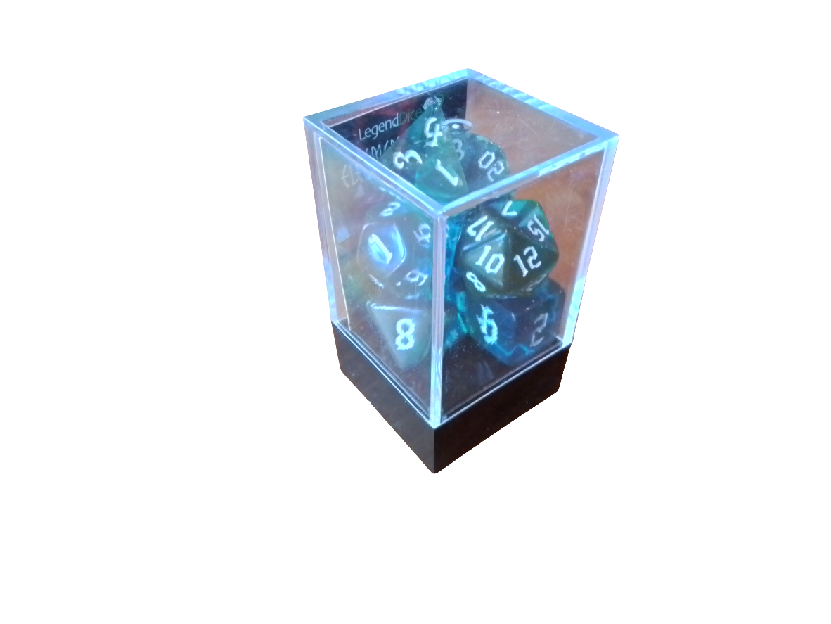 Elemental gem poly dice - Agean Sea