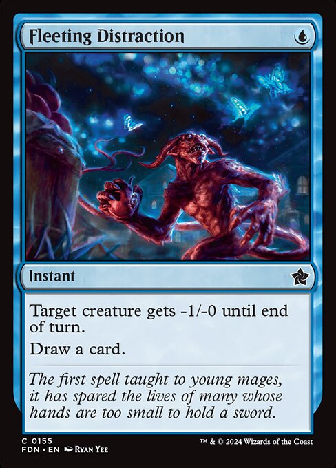 Preview image for the Fleeting Distraction single card for the collectable card game Magic: The Gathering.