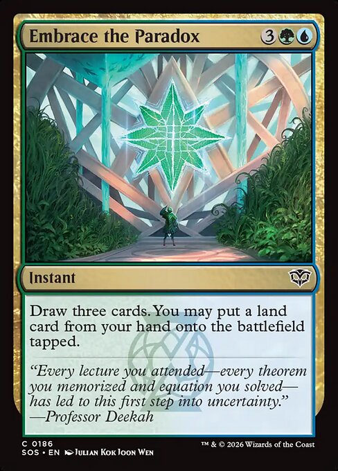 Preview image for the Embrace the Paradox single card for the collectable card game Magic: The Gathering.