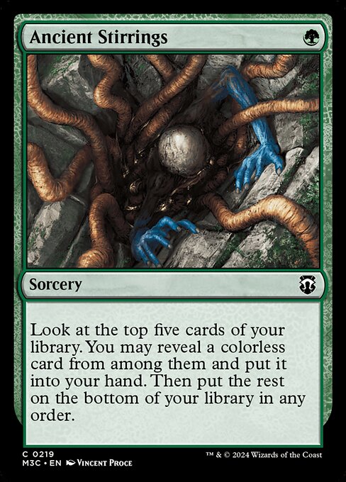 Preview image for the Ancient Stirrings single card for the collectable card game Magic: The Gathering.