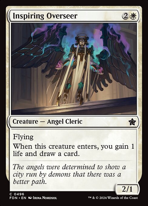 Preview image for the Inspiring Overseer single card for the collectable card game Magic: The Gathering.