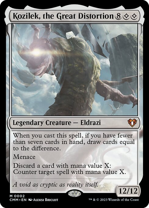 Preview image for the Kozilek, the Great Distortion single card for the collectable card game Magic: The Gathering.