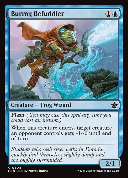Preview image for the Burrog Befuddler single card for the collectable card game Magic: The Gathering.