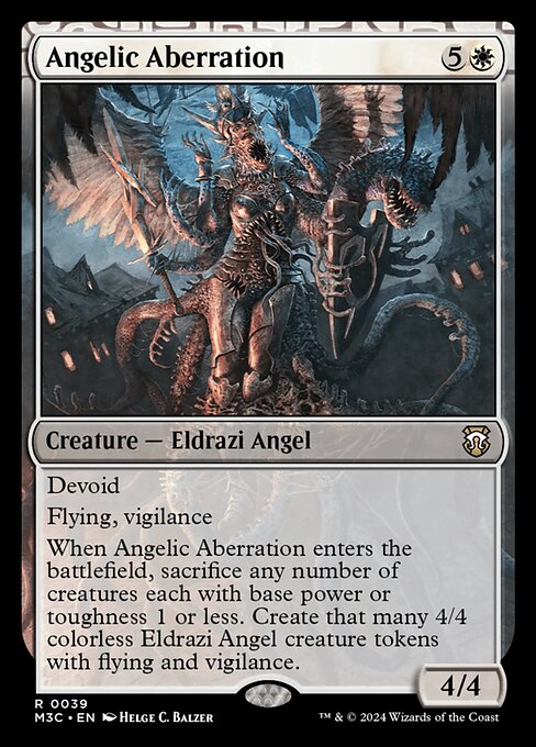 Preview image for the Angelic Aberration single card for the collectable card game Magic: The Gathering.