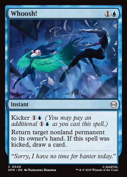 Preview image for the Whoosh! single card for the collectable card game Magic: The Gathering.