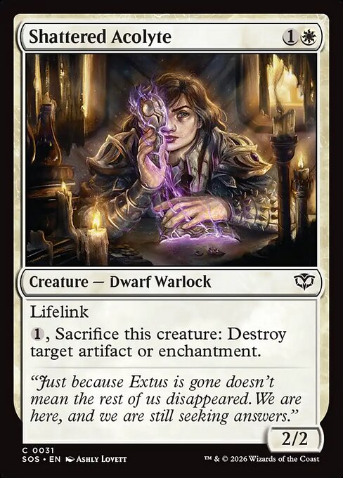Preview image for the Shattered Acolyte single card for the collectable card game Magic: The Gathering.