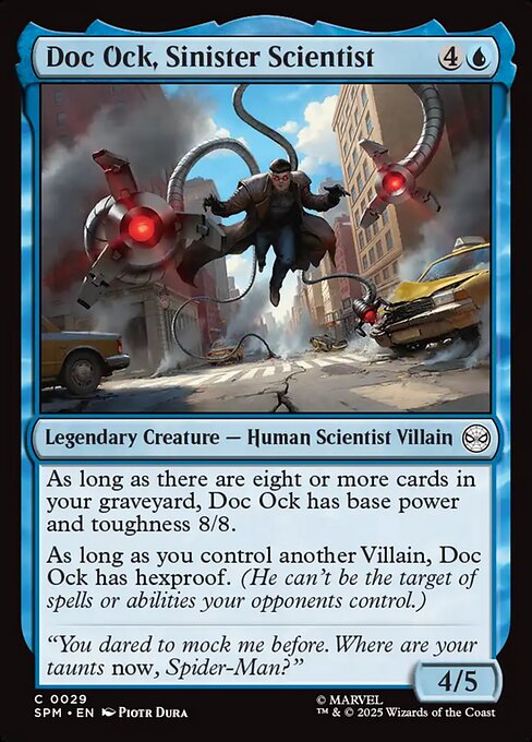 Preview image for the Doc Ock, Sinister Scientist single card for the collectable card game Magic: The Gathering.