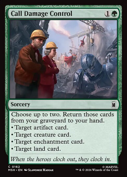 Preview image for the Call Damage Control single card for the collectable card game Magic: The Gathering.