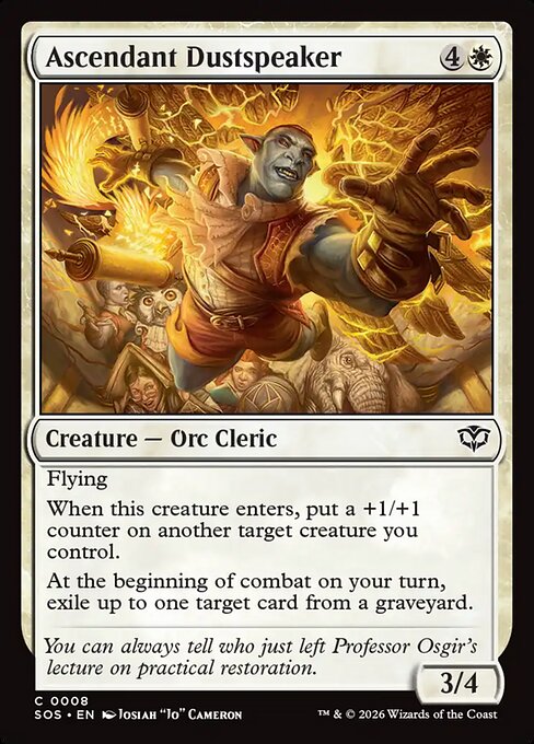 Preview image for the Ascendant Dustspeaker single card for the collectable card game Magic: The Gathering.