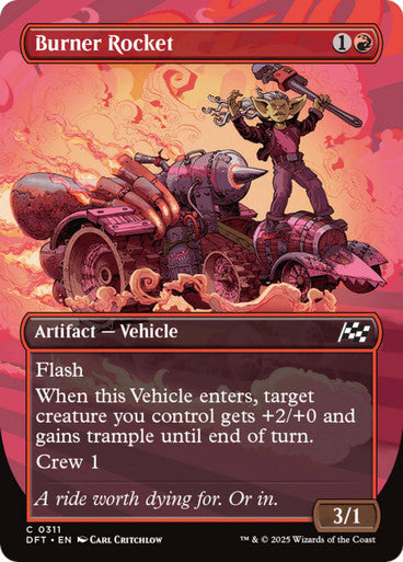 (FOIL) (Borderless) Magic Single - Burner Rocket (DFT)