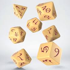 Classic RPG Beige & Burgandy Dice Set