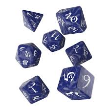 Classic RPG Cobalt & White Dice Set