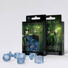 Elvish Translucent & Blue Dice Set