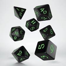 Runic Classic Black and Green Dice