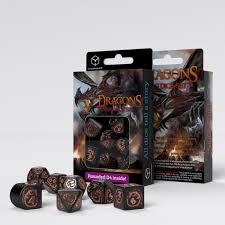 Dragons RPG Dice Set: Obsidian