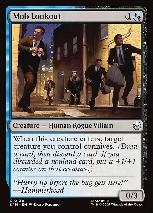 Preview image for the Mob Lookout single card for the collectable card game Magic: The Gathering.
