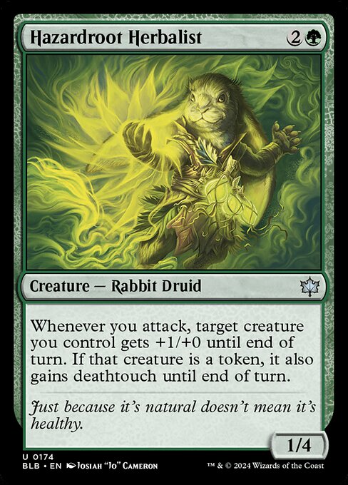 Preview image for the Hazardroot Herbalist single card for the collectable card game Magic: The Gathering.