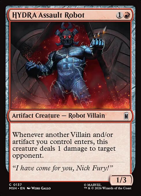 Preview image for the HYDRA Assault Robot single card for the collectable card game Magic: The Gathering.