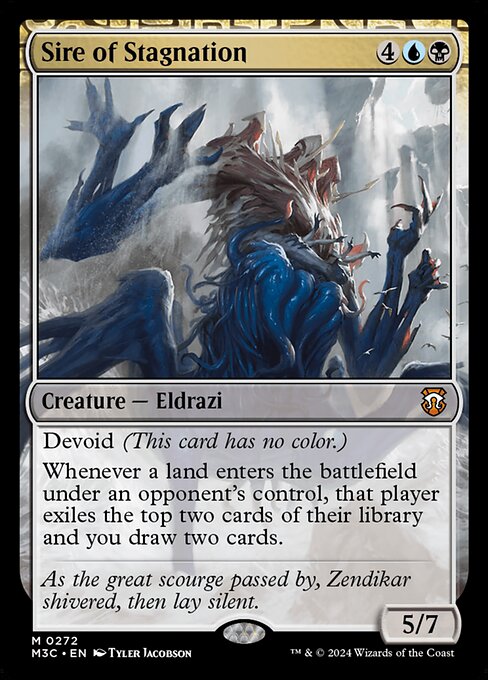 Preview image for the Sire of Stagnation single card for the collectable card game Magic: The Gathering.