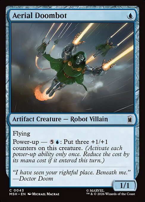 Preview image for the Aerial Doombot single card for the collectable card game Magic: The Gathering.