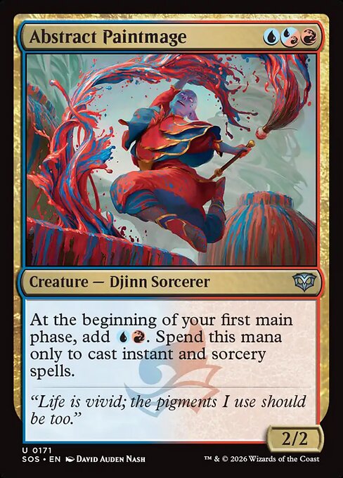 Preview image for the Abstract Paintmage single card for the collectable card game Magic: The Gathering.