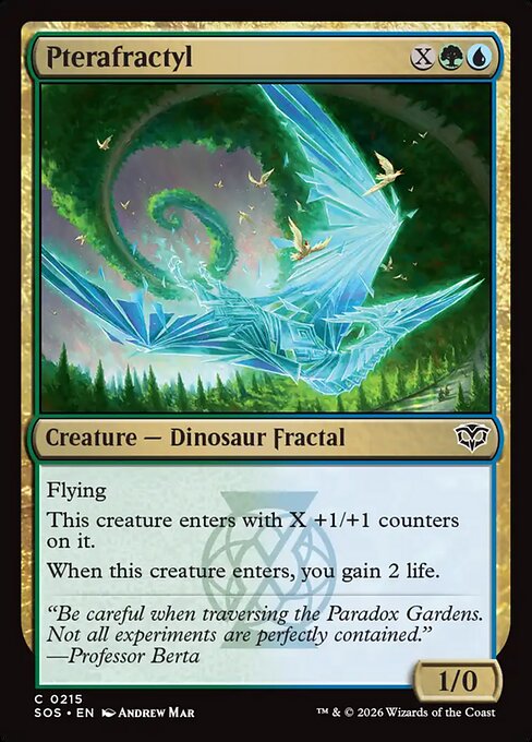Preview image for the Pterafractyl single card for the collectable card game Magic: The Gathering.