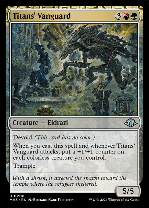 Preview image for the Titans' Vanguard single card for the collectable card game Magic: The Gathering.