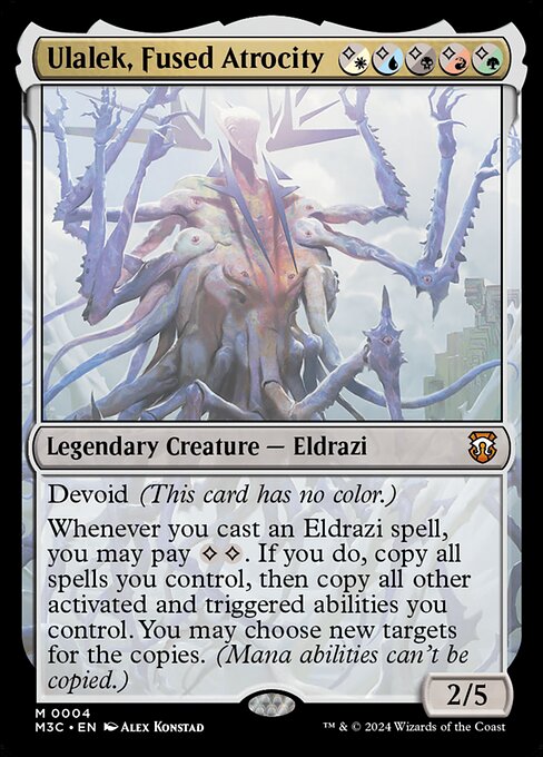 Preview image for the Ulalek, Fused Atrocity single card for the collectable card game Magic: The Gathering.