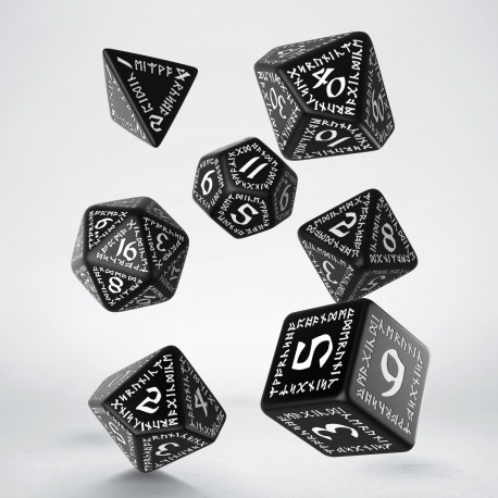 Runic Black and White Dice