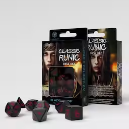 Runic Classic Black and Red Dice