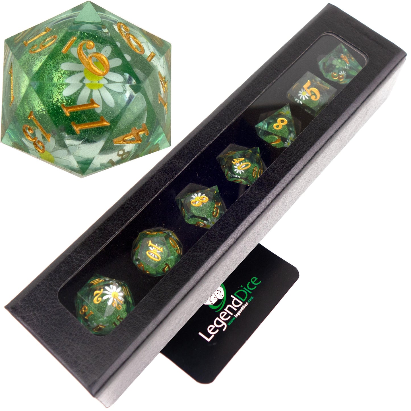 Liquid Core Dice: Flower (Green)