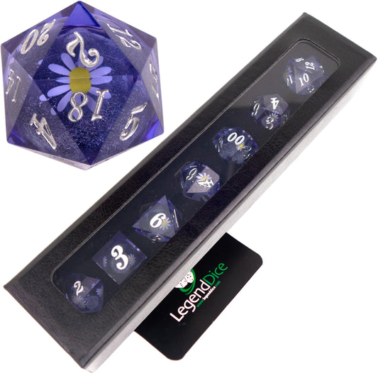 Liquid Core Dice: Flowers (Purple)