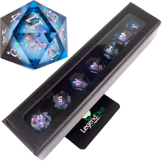 Liquid Core Dice: Scale Black Blue