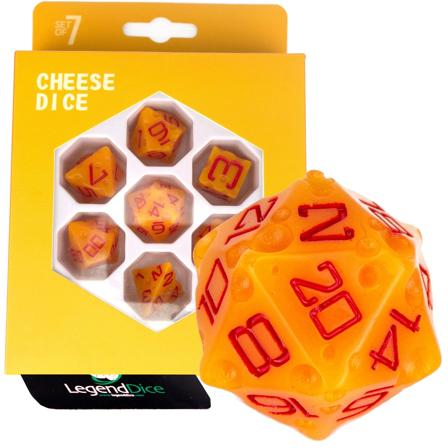 Poly Dice Set - Cheese, Boxed