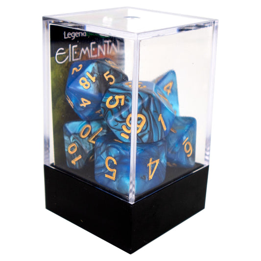 Elemental poly dice - Blue and Black