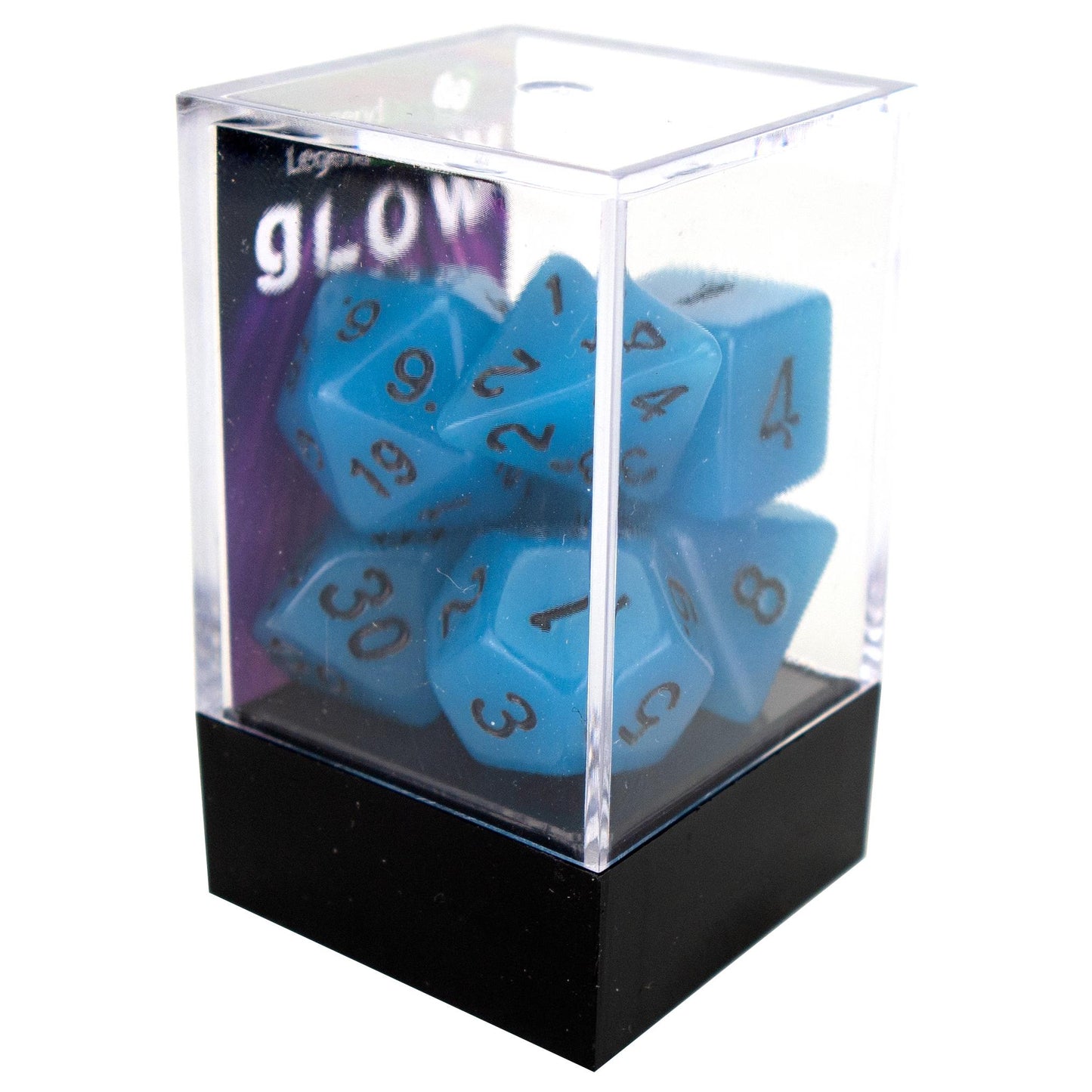 Glow Poly Dice - Blue