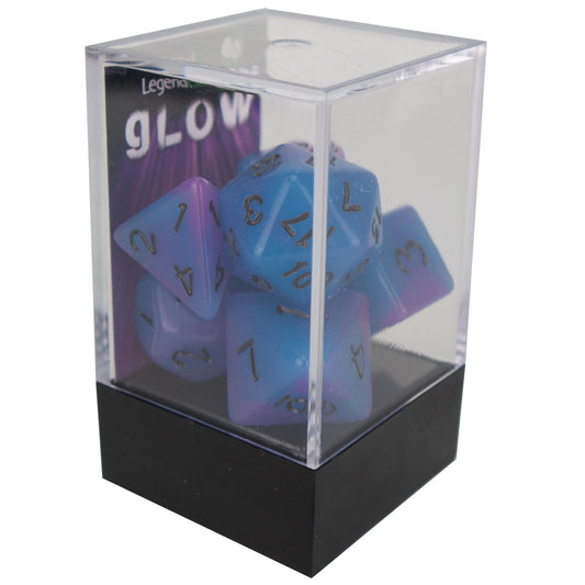 Glow Poly Dice - Blue/Purple