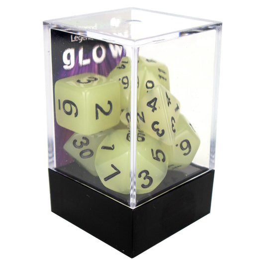 Glow Poly Dice - Grey