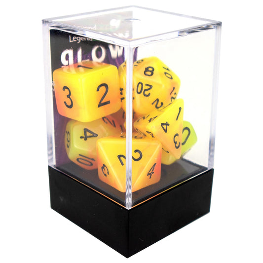 Glow Poly Dice - Yellow/Red