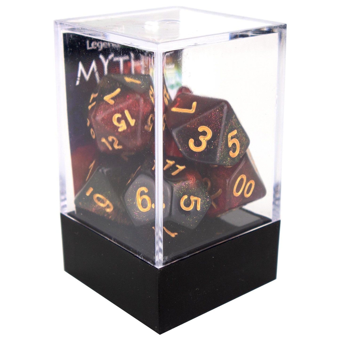 Mythic poly dice - Midnight Rose