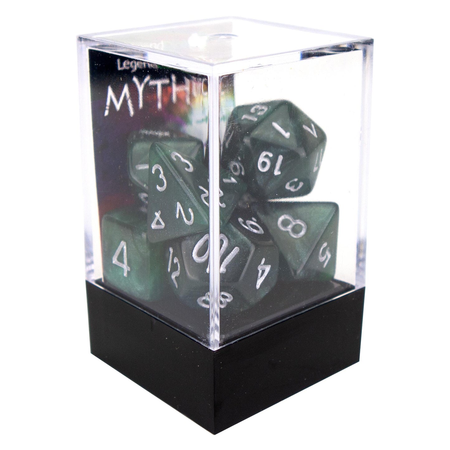 Mythic poly dice - Dark Forest (Silver)