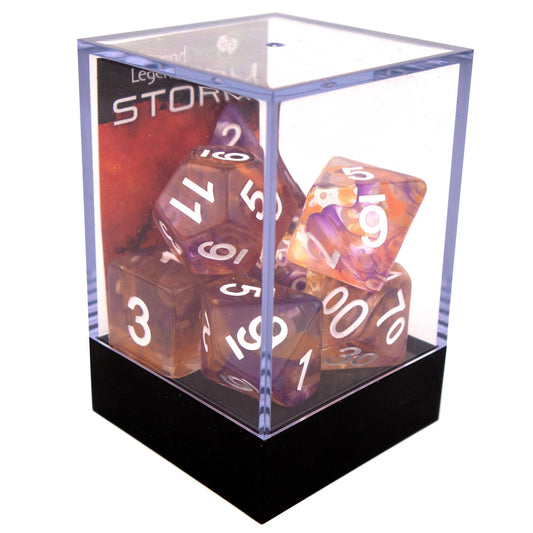 Storm poly dice - Purple Orange