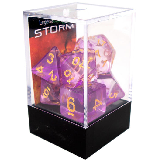 Storm poly dice - Purple Smoke