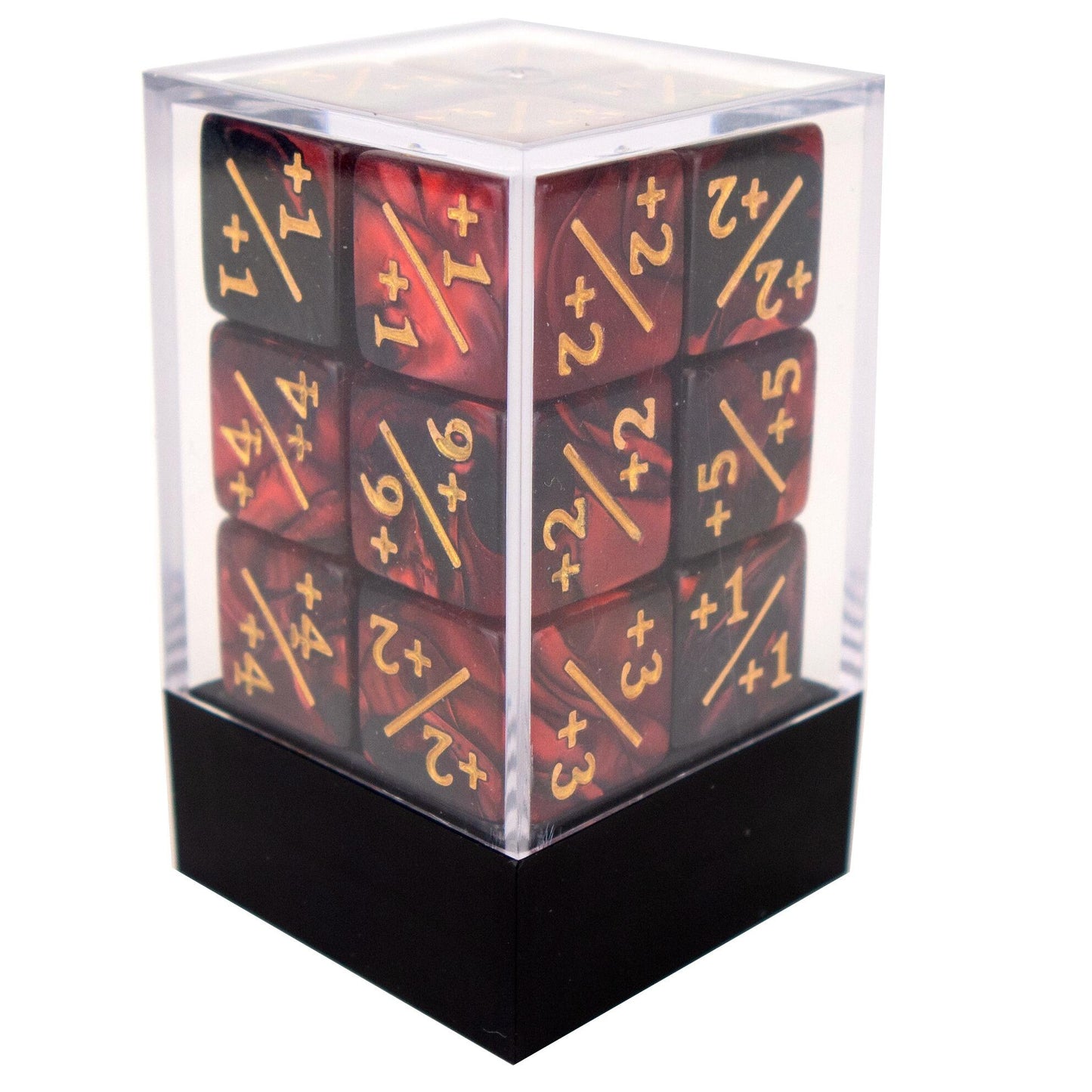 Token Dice - Plus - Pearl Red Black x12, Boxed