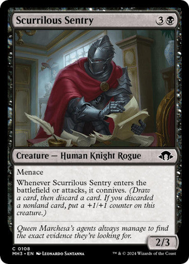 Magic Single- Scurrilous Sentry (MH3)